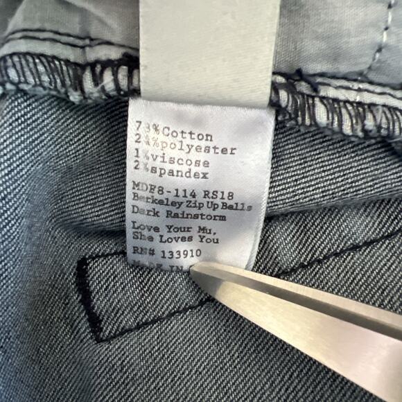 Mumu Blue Jeans 29 Blue Berkeley Zip Up Bells Dark Rainstorm Festival Hippie - Picture 7 of 11